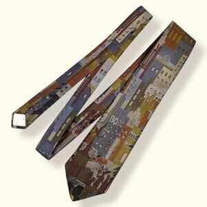 🍁Vintage 100% Silk Handmade City Tie